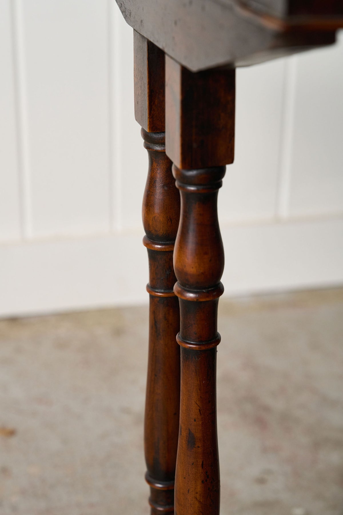 19th Century English Petite Drop Leaf Table with Drawer