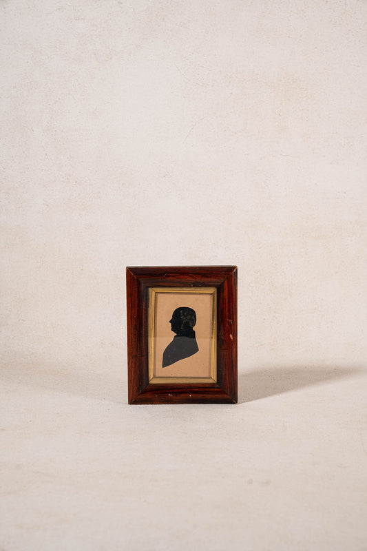 19th Century Silhouette of English Gentleman Framed in Antique Oak
