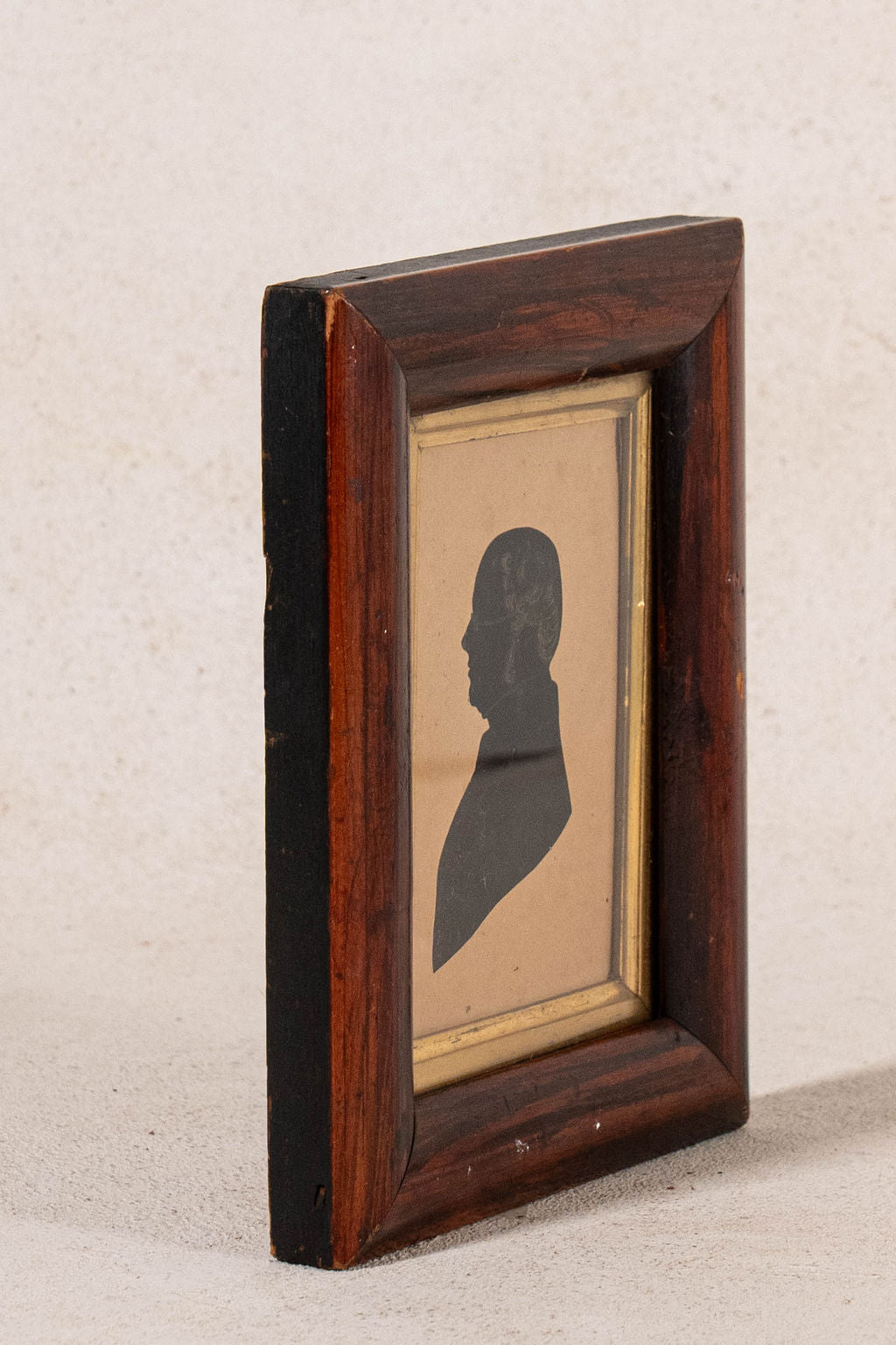 19th Century Silhouette of English Gentleman Framed in Antique Oak