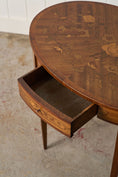 Load image into Gallery viewer, 19th Century Marquetry Inlaid Oval Side Table
