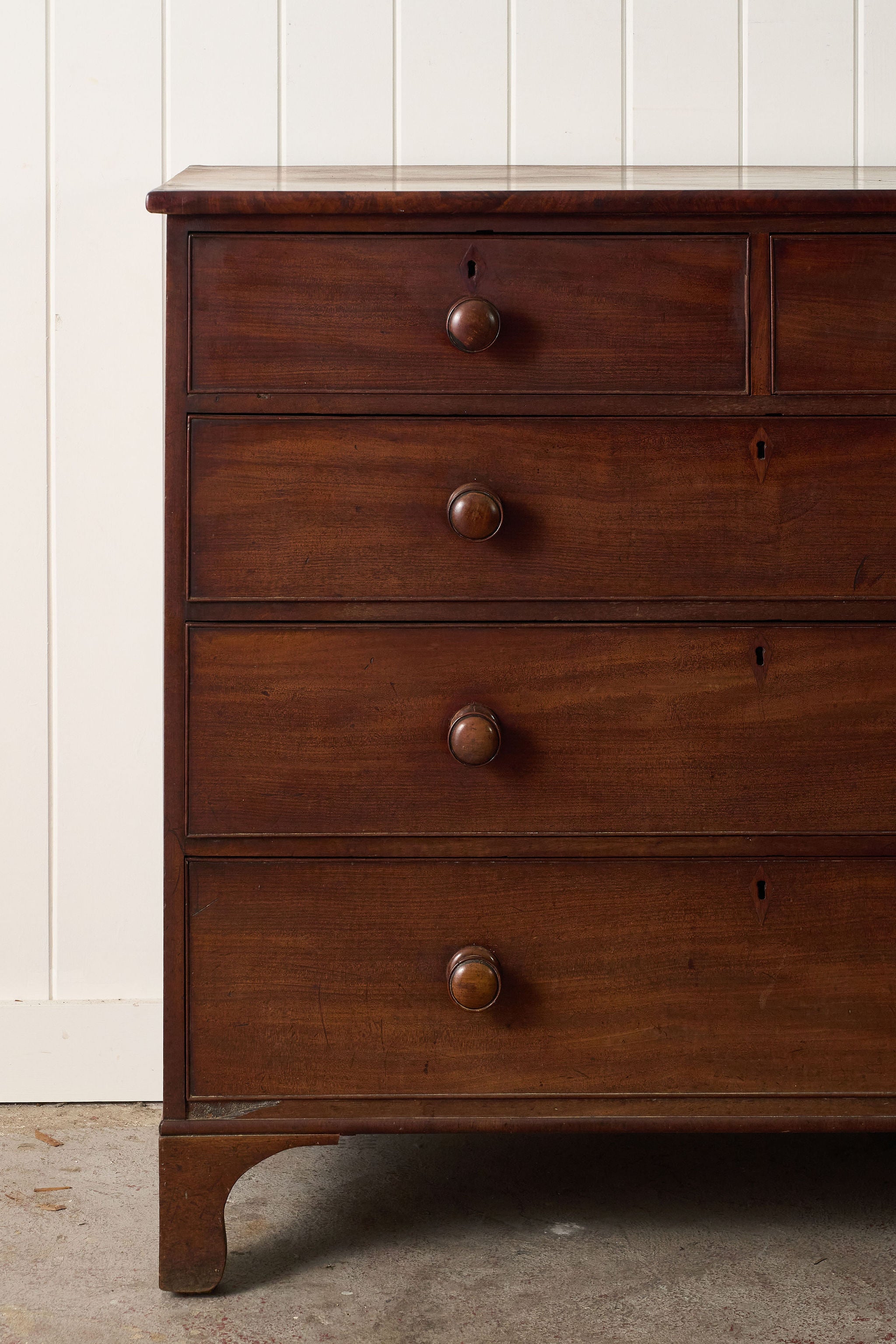 Victorian Two Over Three Mahogany Chest Of Drawers (c. 1860)