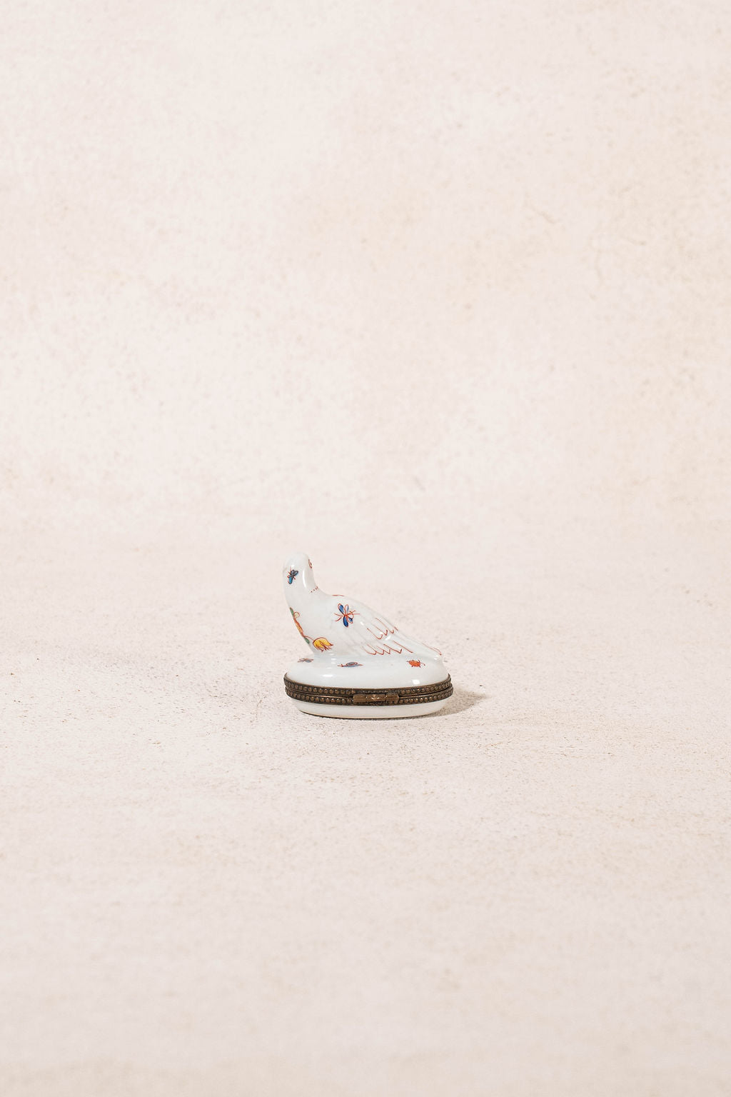 White Dove Limoges France Keepsake Box