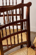 Load image into Gallery viewer, Set Of 8 Vintage Lancaster Spindle Rush Chairs
