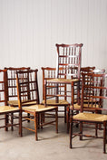 Load image into Gallery viewer, Set Of 8 Vintage Lancaster Spindle Rush Chairs

