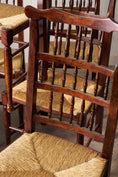 Load image into Gallery viewer, Set Of 8 Vintage Lancaster Spindle Rush Chairs
