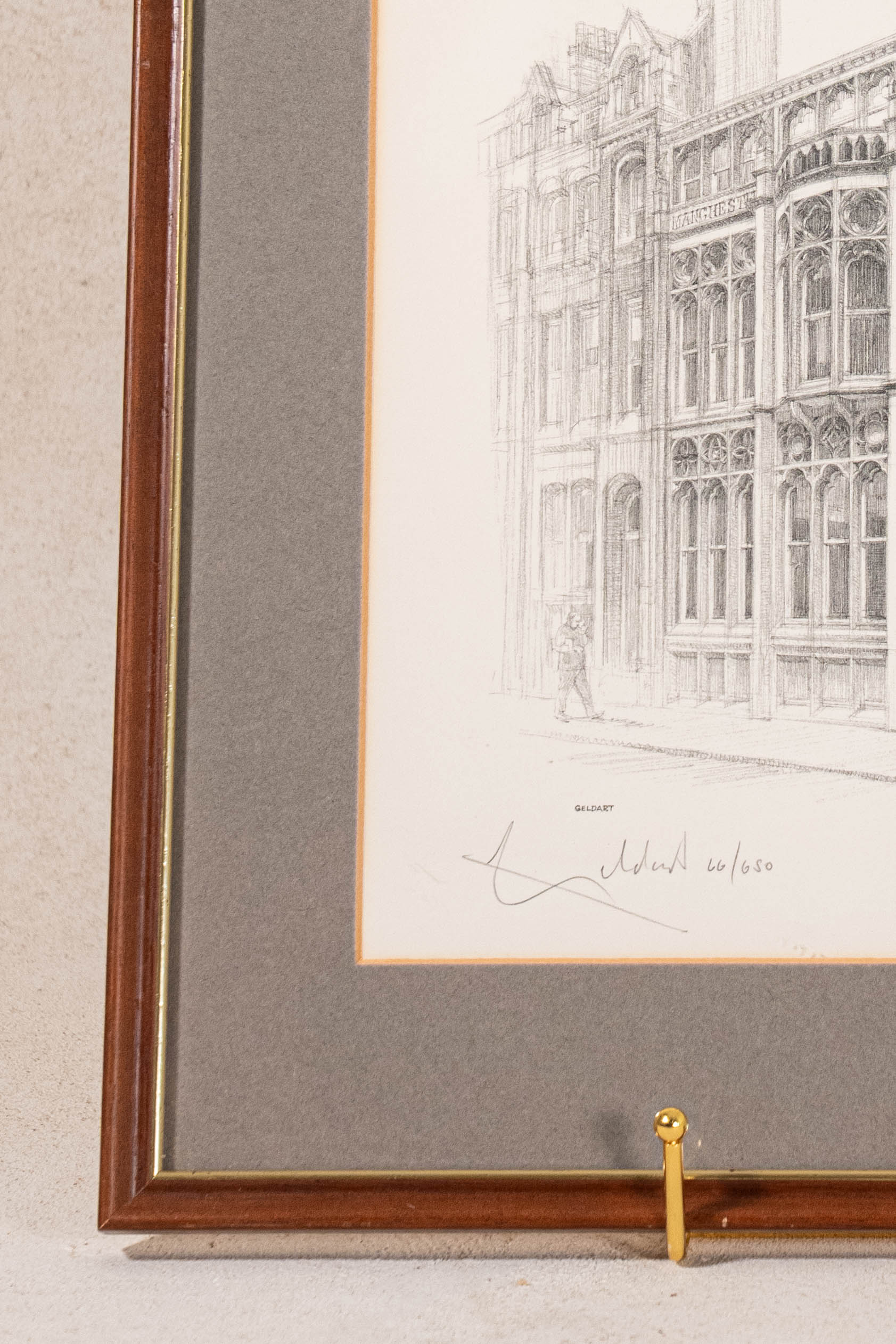Set of 4 Signed Limited Edition Architectural Prints of Historic Manchester Scenes (by William Geldhart, English)