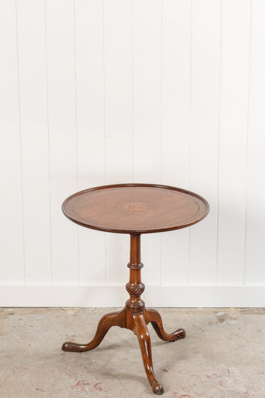 Sheraton Revival Inlay Mahogany Pedestal Table (c. 1820)