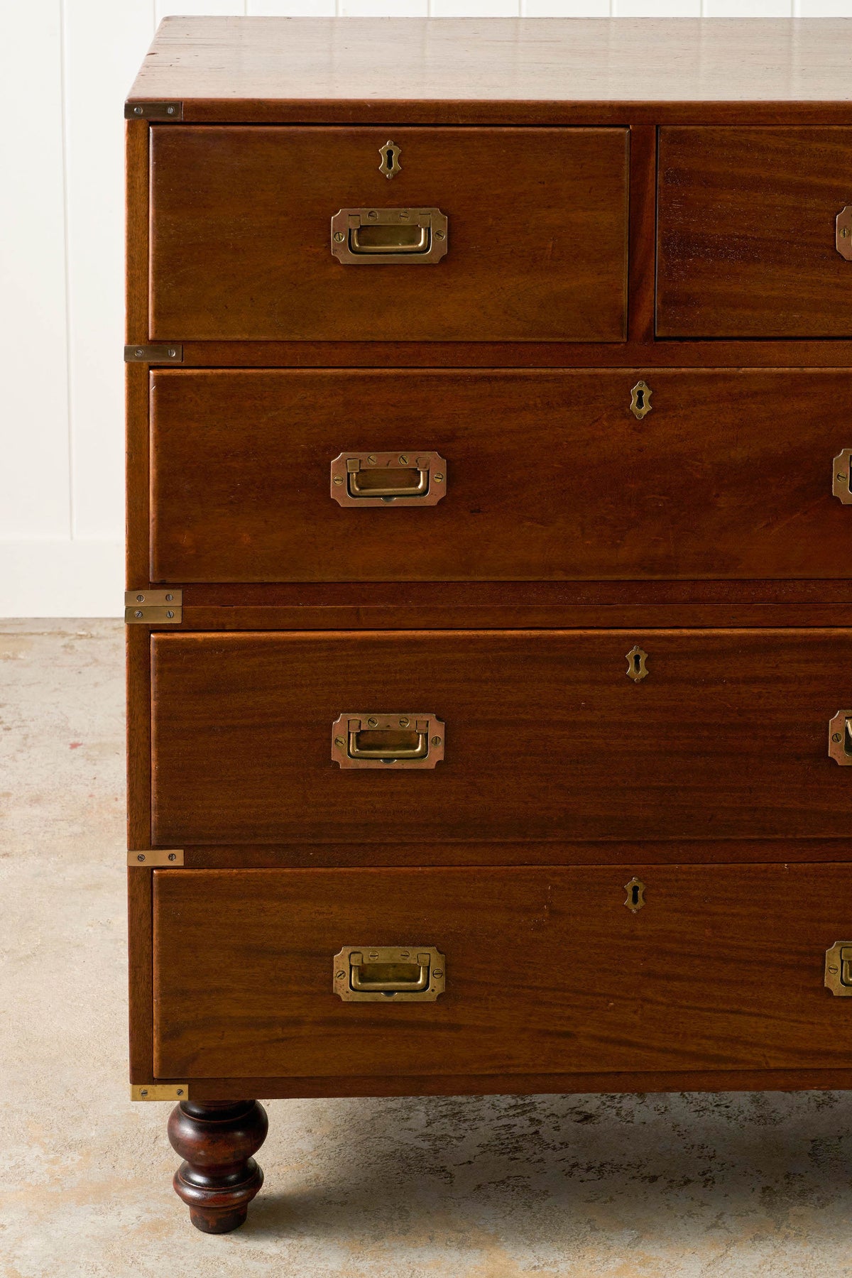 Early 19th Century English Mahogany Campaign Chest (c. 1830)