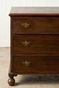 Load image into Gallery viewer, 18th Century 3-Drawer Oak Chest On Bun Feet
