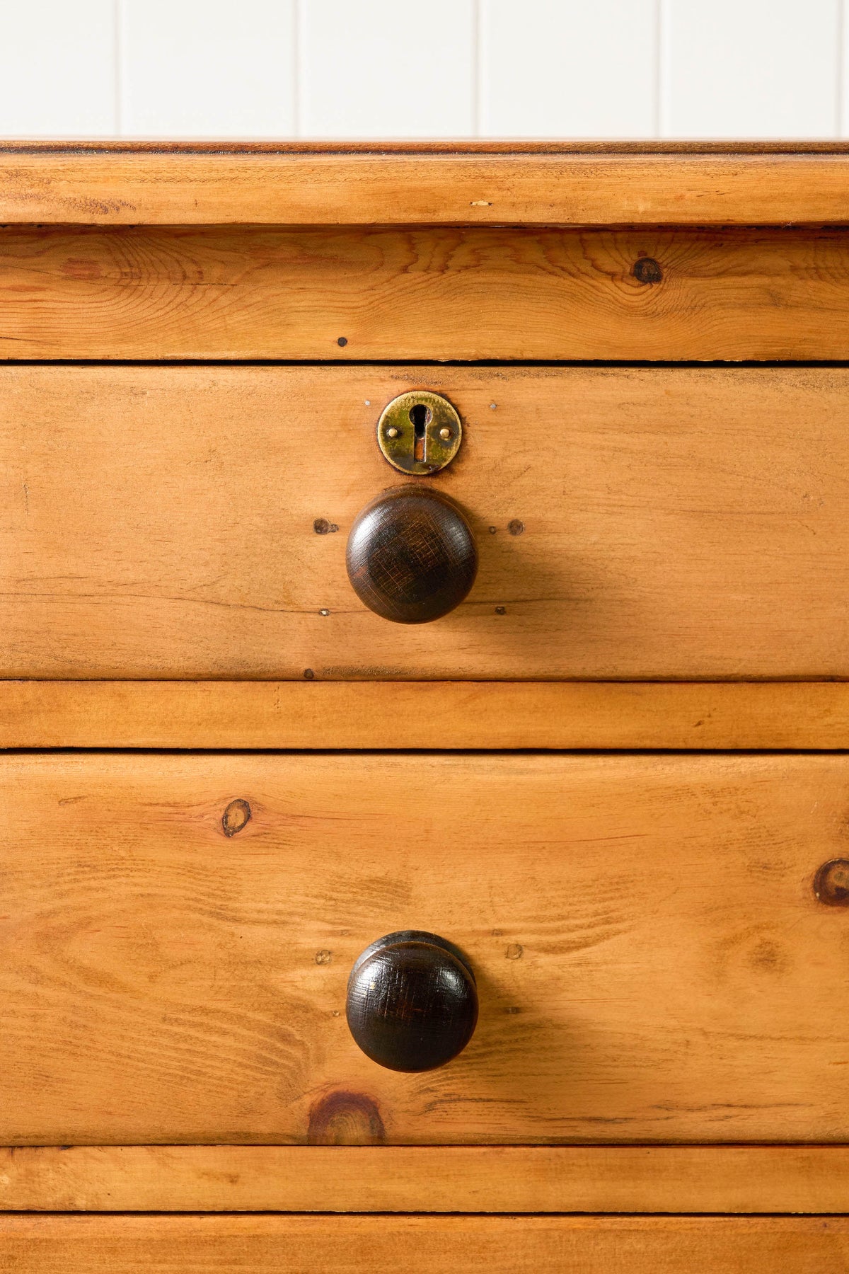 19th Century English Victorian Pine 2-Over-3 Chest (c. 1900)