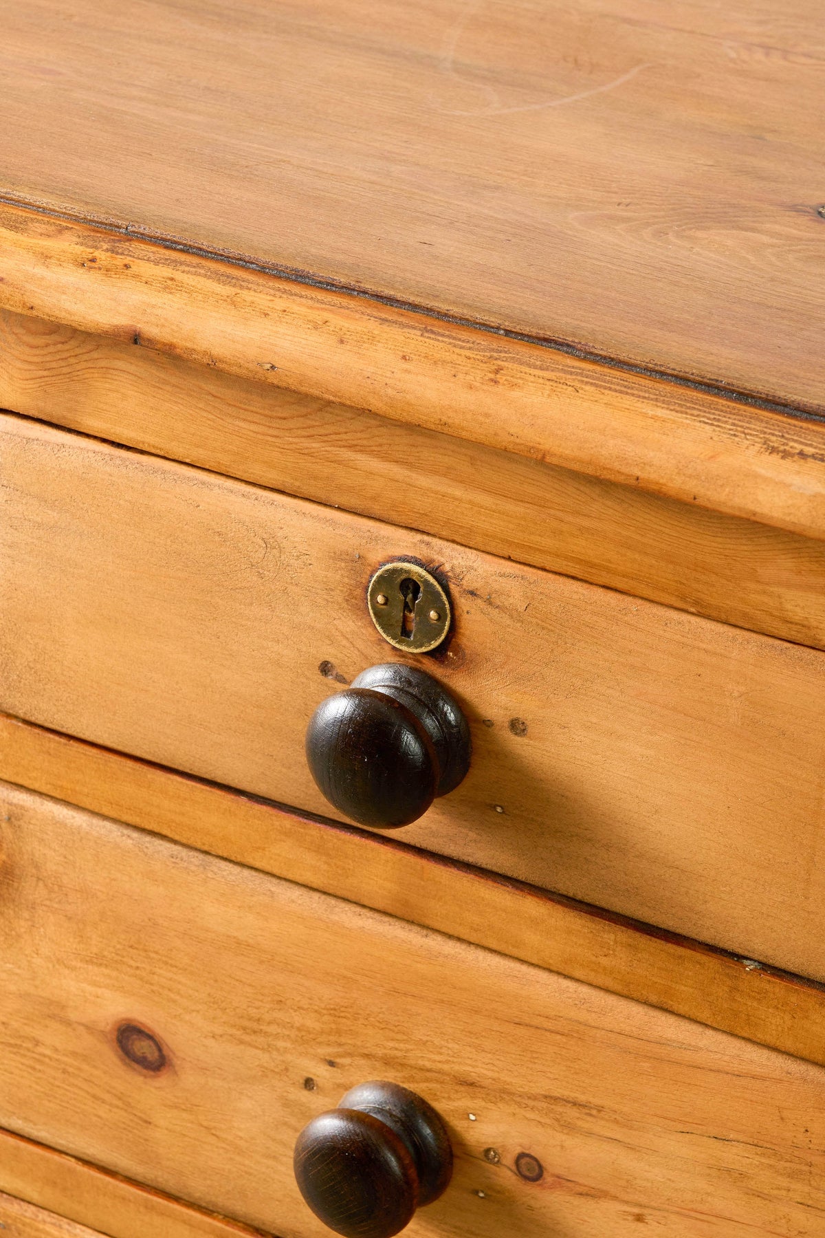 19th Century English Victorian Pine 2-Over-3 Chest (c. 1900)