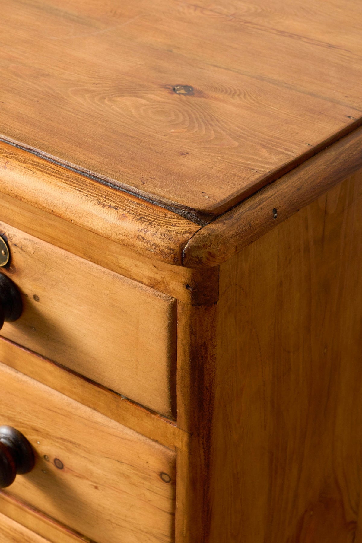 19th Century English Victorian Pine 2-Over-3 Chest (c. 1900)