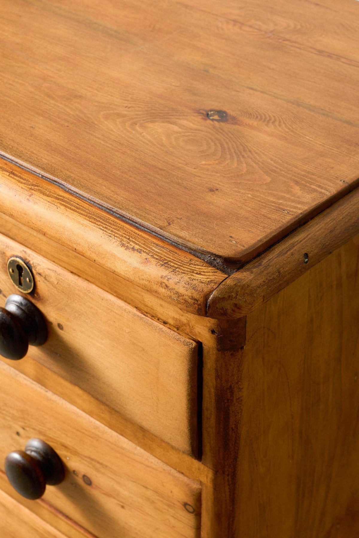 19th Century English Victorian Pine 2-Over-3 Chest (c. 1900)