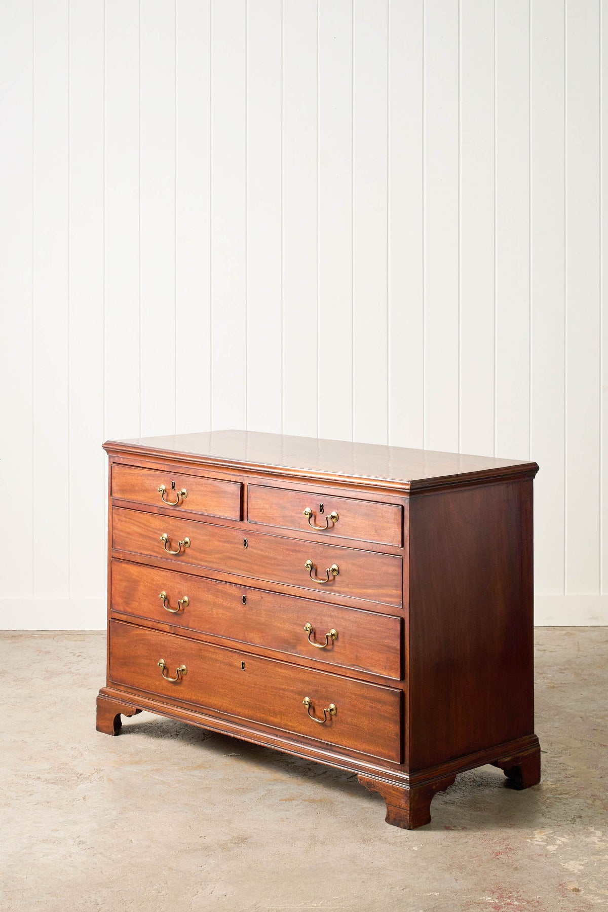 Georgian Mahogany Unusually Wide 2-Over-3 Chest