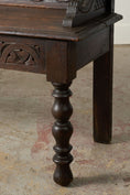 Load image into Gallery viewer, 19th Century Victorian Oak Carved Bench
