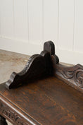 Load image into Gallery viewer, 19th Century Victorian Oak Carved Bench
