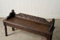 Load image into Gallery viewer, 19th Century Victorian Oak Carved Bench
