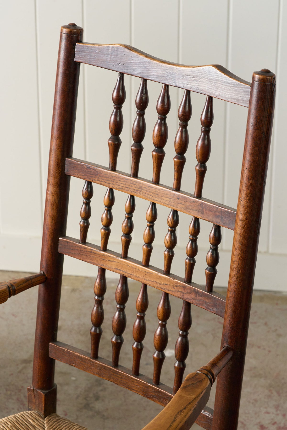 PAIR of 18th Century Lancaster Spindle Back Armchairs