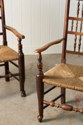 Load image into Gallery viewer, PAIR of 18th Century Lancaster Spindle Back Armchairs

