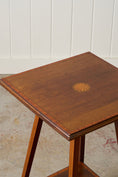 Load image into Gallery viewer, Edwardian Floral Inlaid Side Table with Crossbanded Edge (c. 1900)

