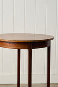 Load image into Gallery viewer, Edwardian Round Mahogany Side Table with Fine Bone Inlay
