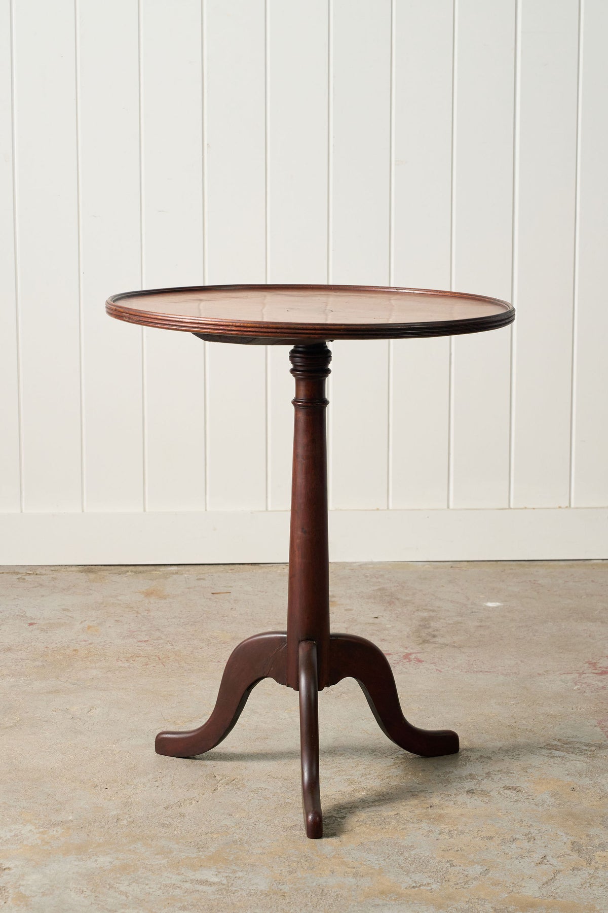 19th Century English Wine Table with Lip (c. 1880)