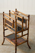 Load image into Gallery viewer, 19th Century English Burnt Bamboo Canterbury with Original Lacquer
