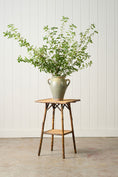 Load image into Gallery viewer, Antique Tortoise Bamboo Side Table with Original Seagrass
