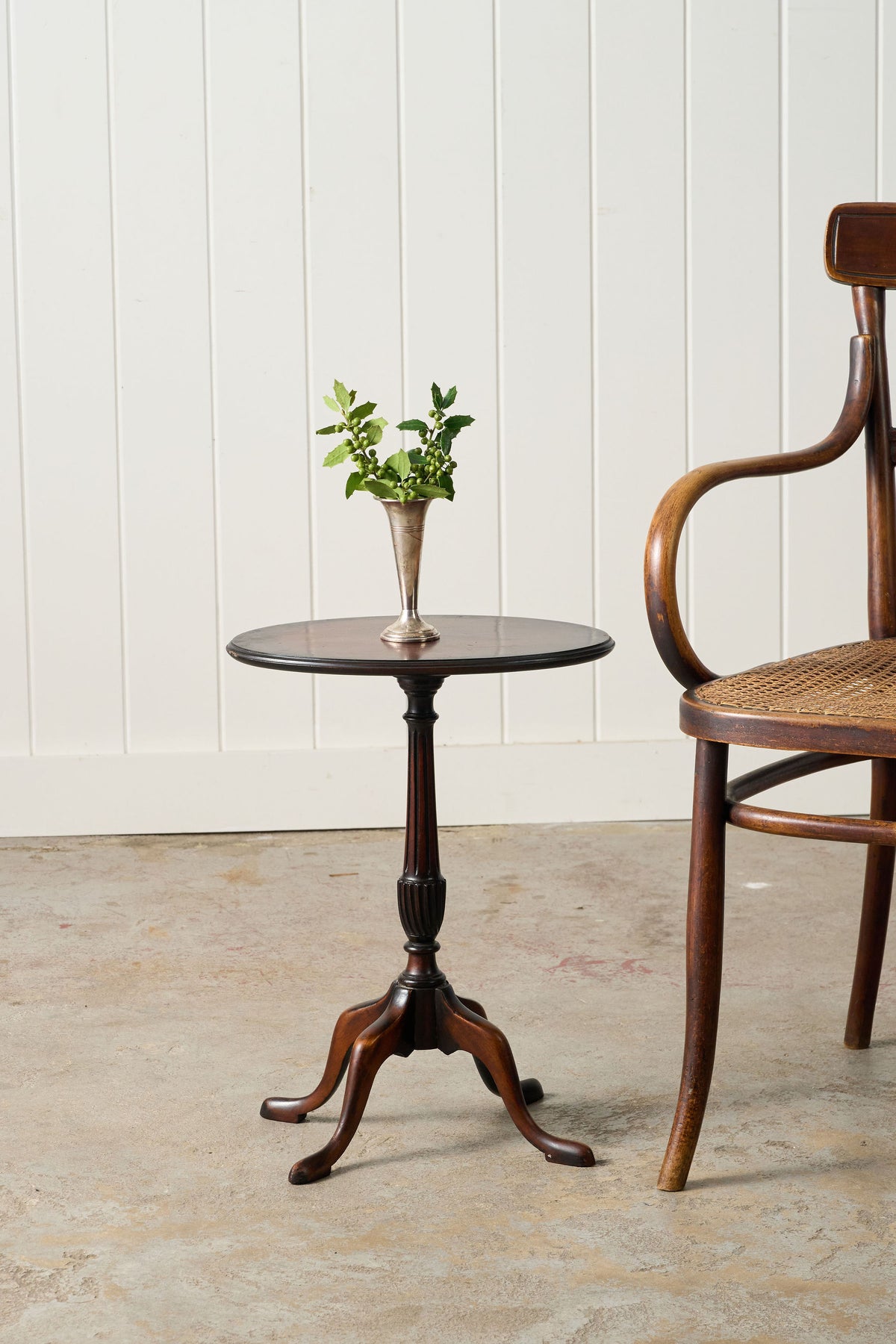 Antique English Mahogany Oval Wine Table