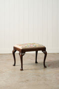 Load image into Gallery viewer, Georgian Stool with Floral Needlework
