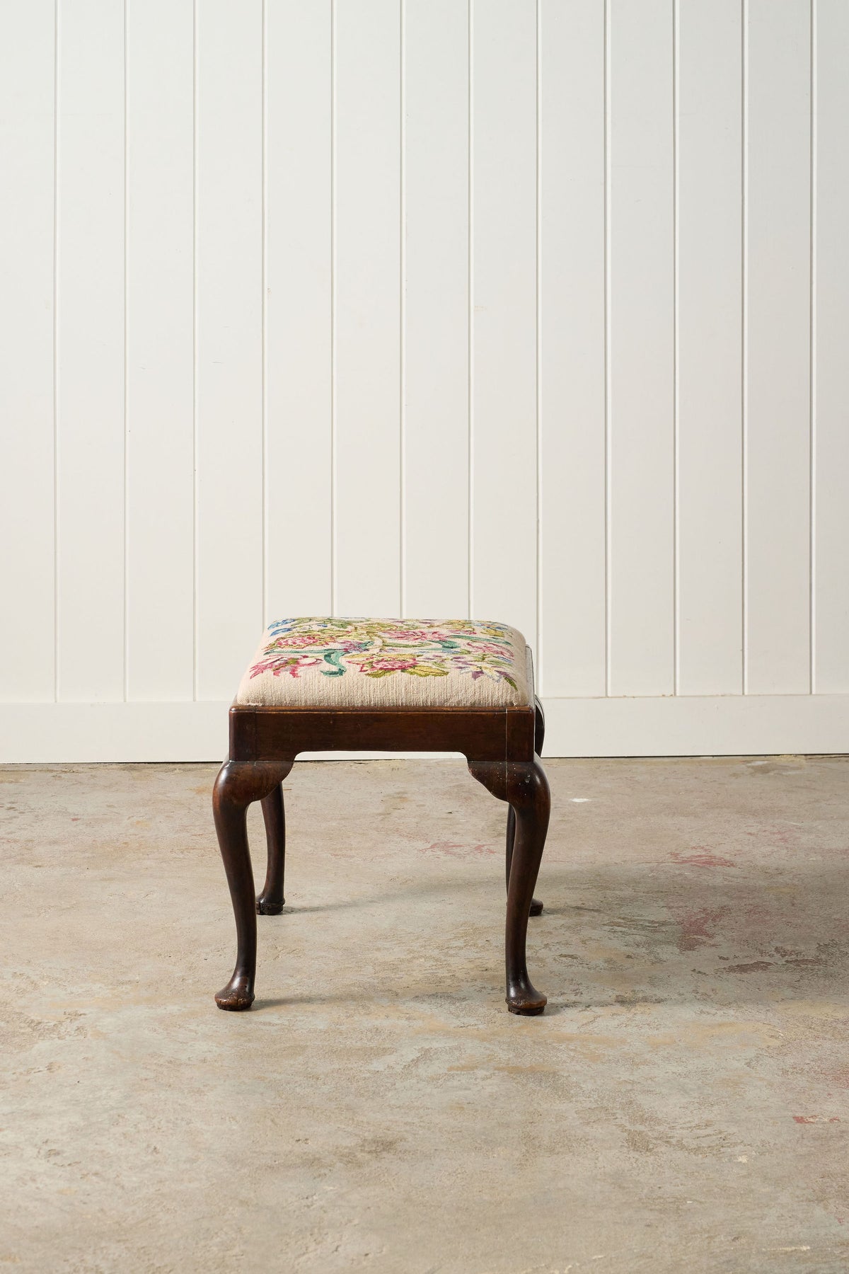 Georgian Stool with Floral Needlework