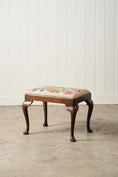 Load image into Gallery viewer, Georgian Stool with Floral Needlework
