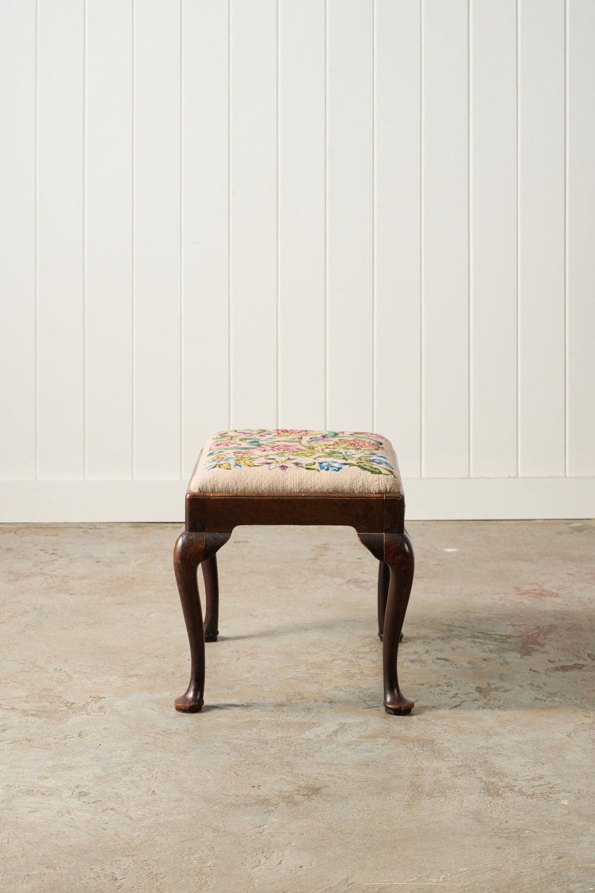Georgian Stool with Floral Needlework