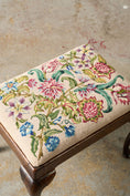 Load image into Gallery viewer, Georgian Stool with Floral Needlework
