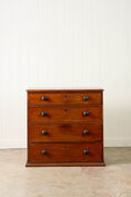 Load image into Gallery viewer, Victorian Mahogany Four Drawer Chest Of Drawers With Wooden Knobs
