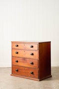 Load image into Gallery viewer, Victorian Mahogany Four Drawer Chest Of Drawers With Wooden Knobs
