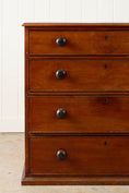 Load image into Gallery viewer, Victorian Mahogany Four Drawer Chest Of Drawers With Wooden Knobs
