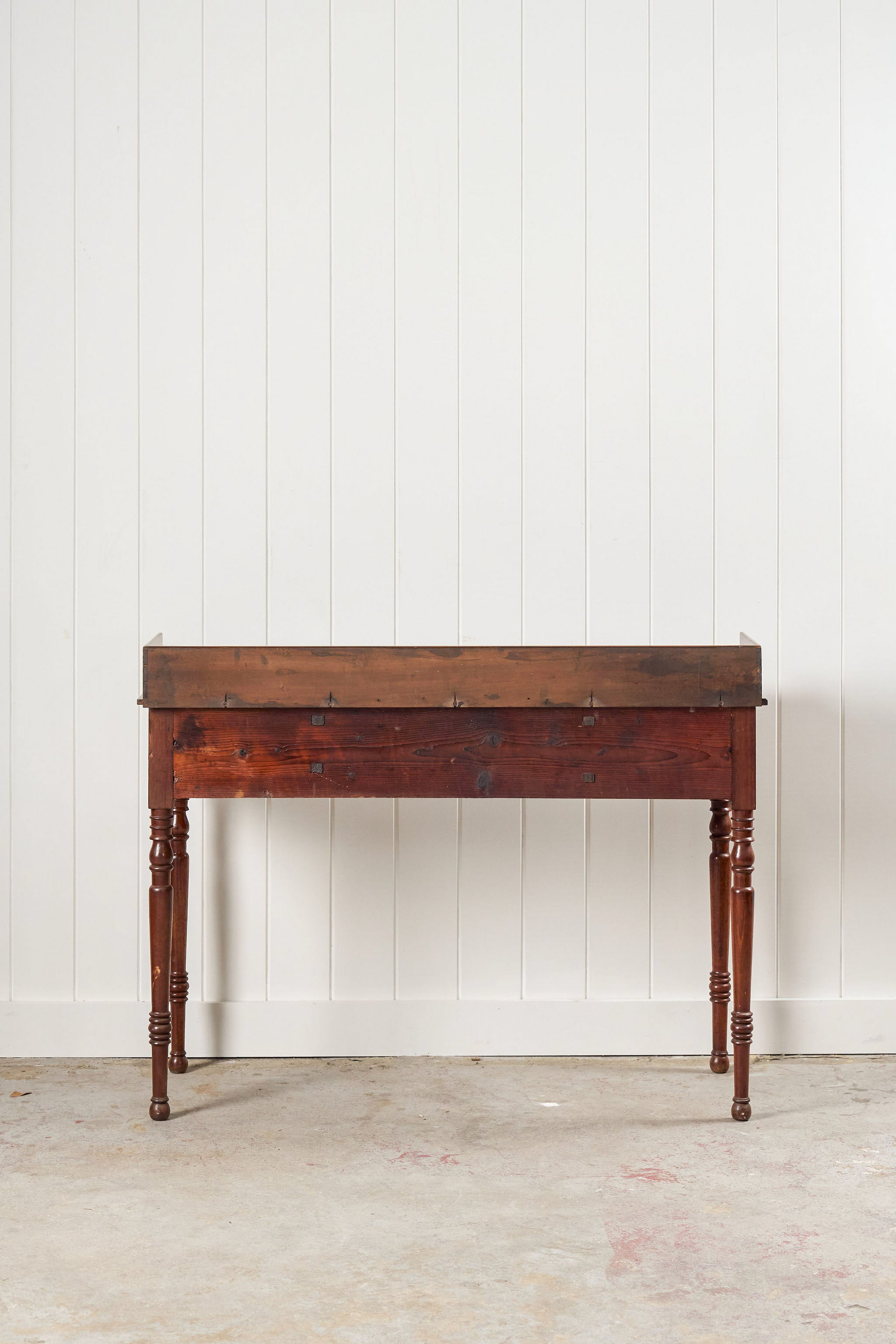 Victorian Mahogany Veneer 3-Drawer Desk