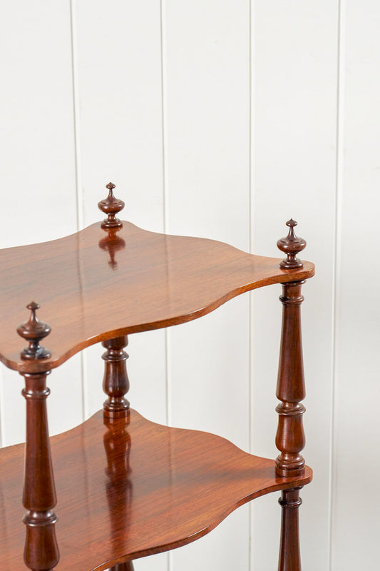 Victorian Rosewood Whatnot with Scalloped Edge