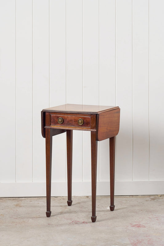 English Mahogany Single Drawer Pembroke Table