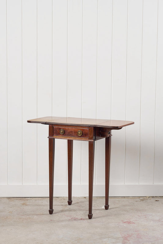 English Mahogany Single Drawer Pembroke Table