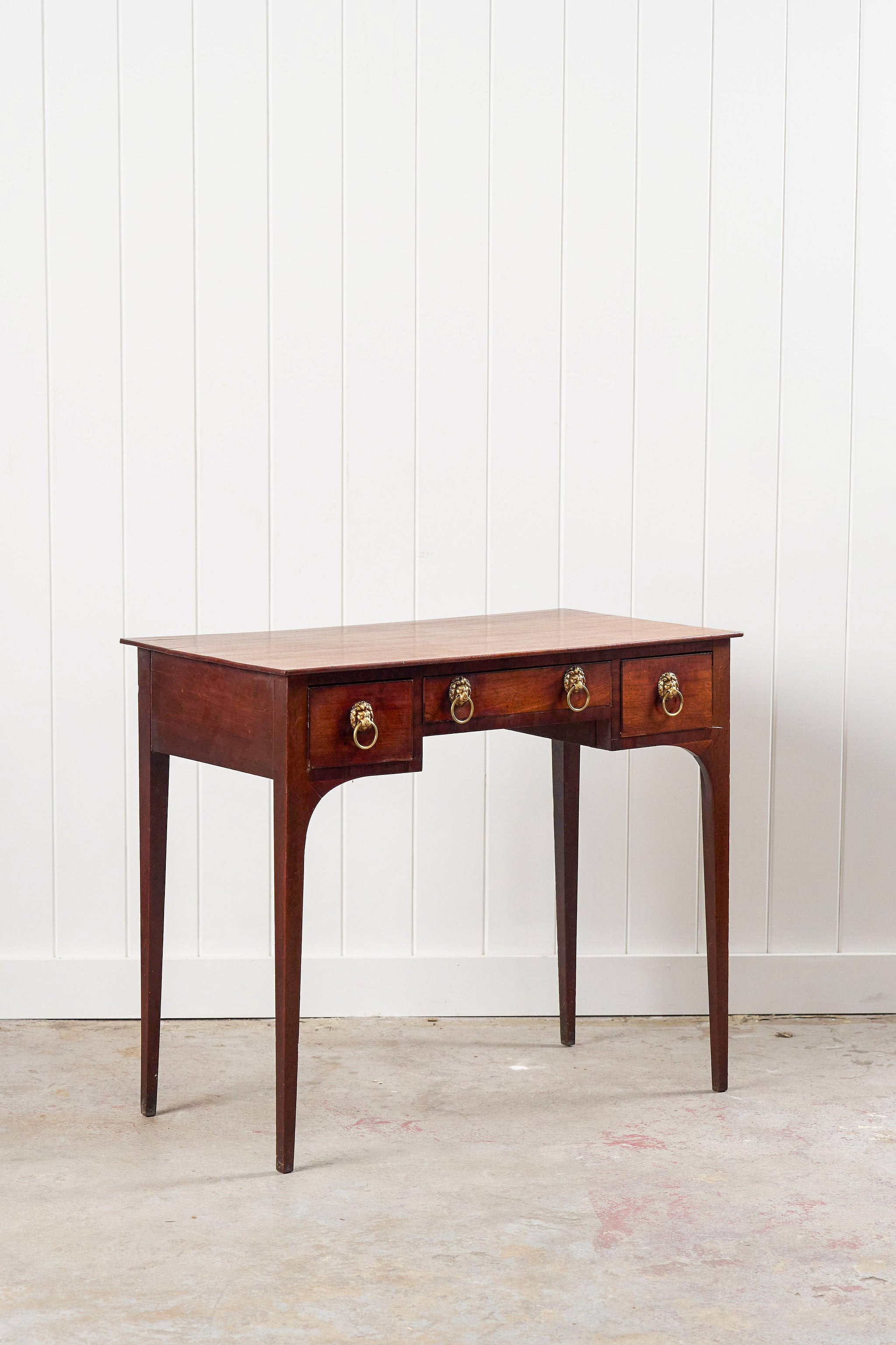 Regency Side Table Desk w/ Lion Head Pulls