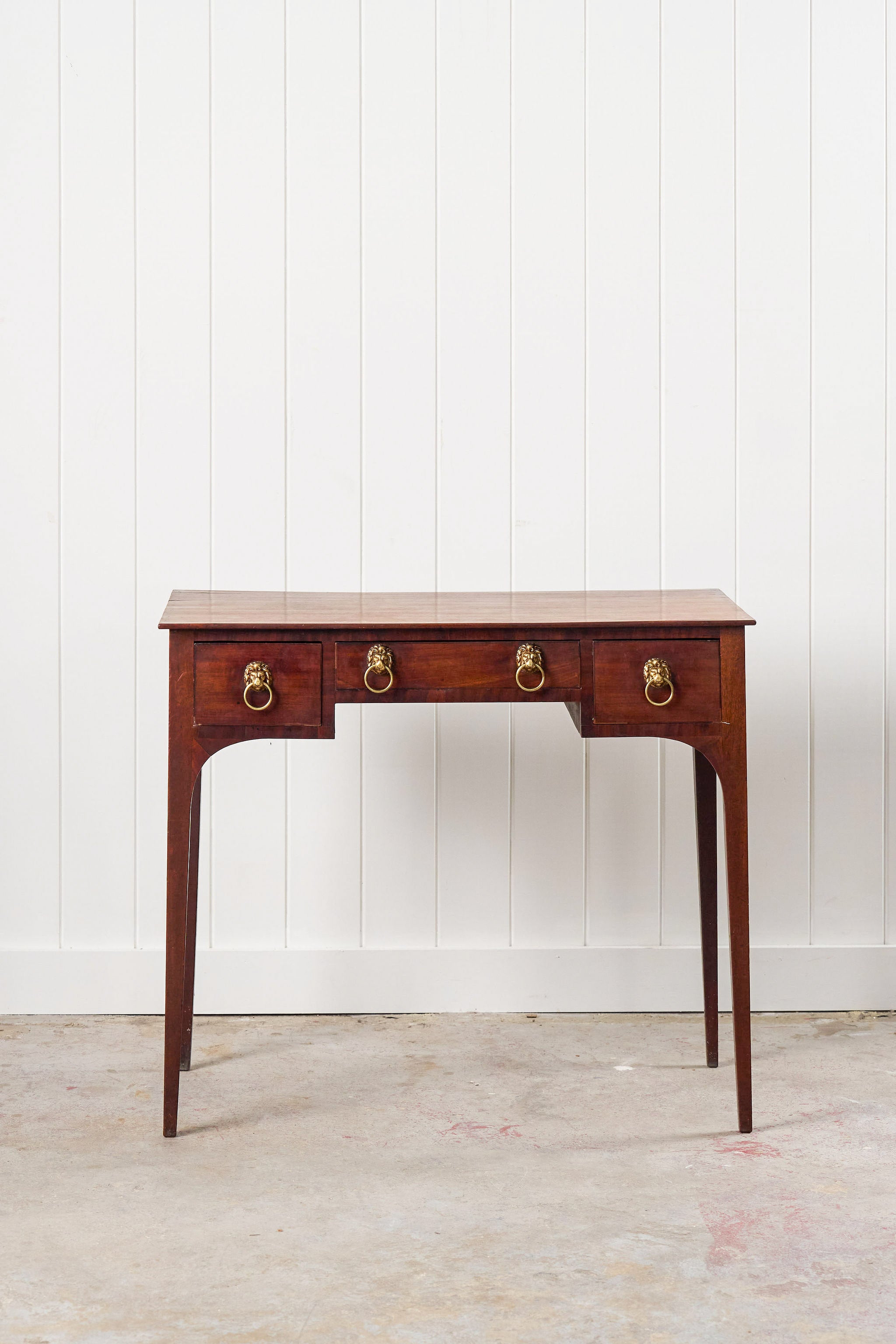 Regency Side Table Desk w/ Lion Head Pulls