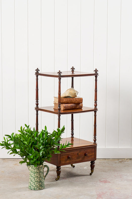 Three-Tier Regency Mahogany Whatnot