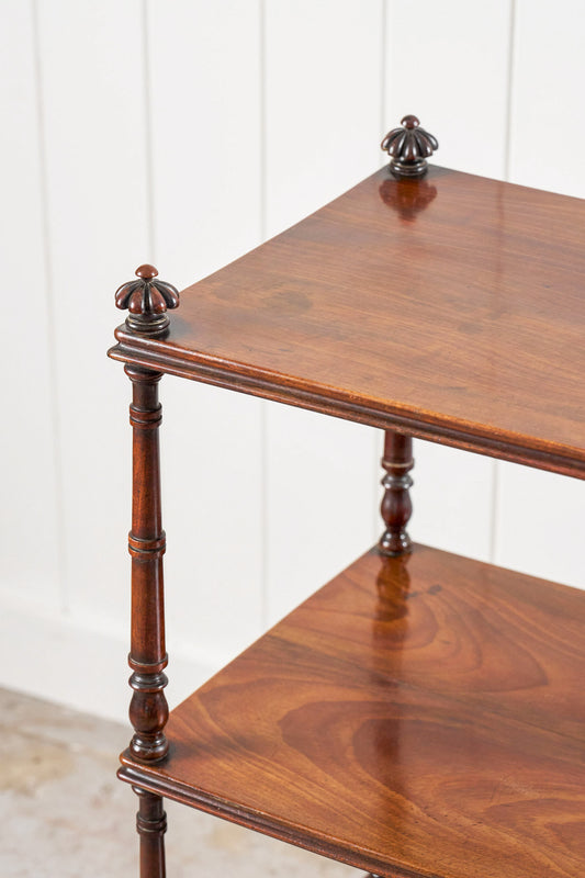Three-Tier Regency Mahogany Whatnot