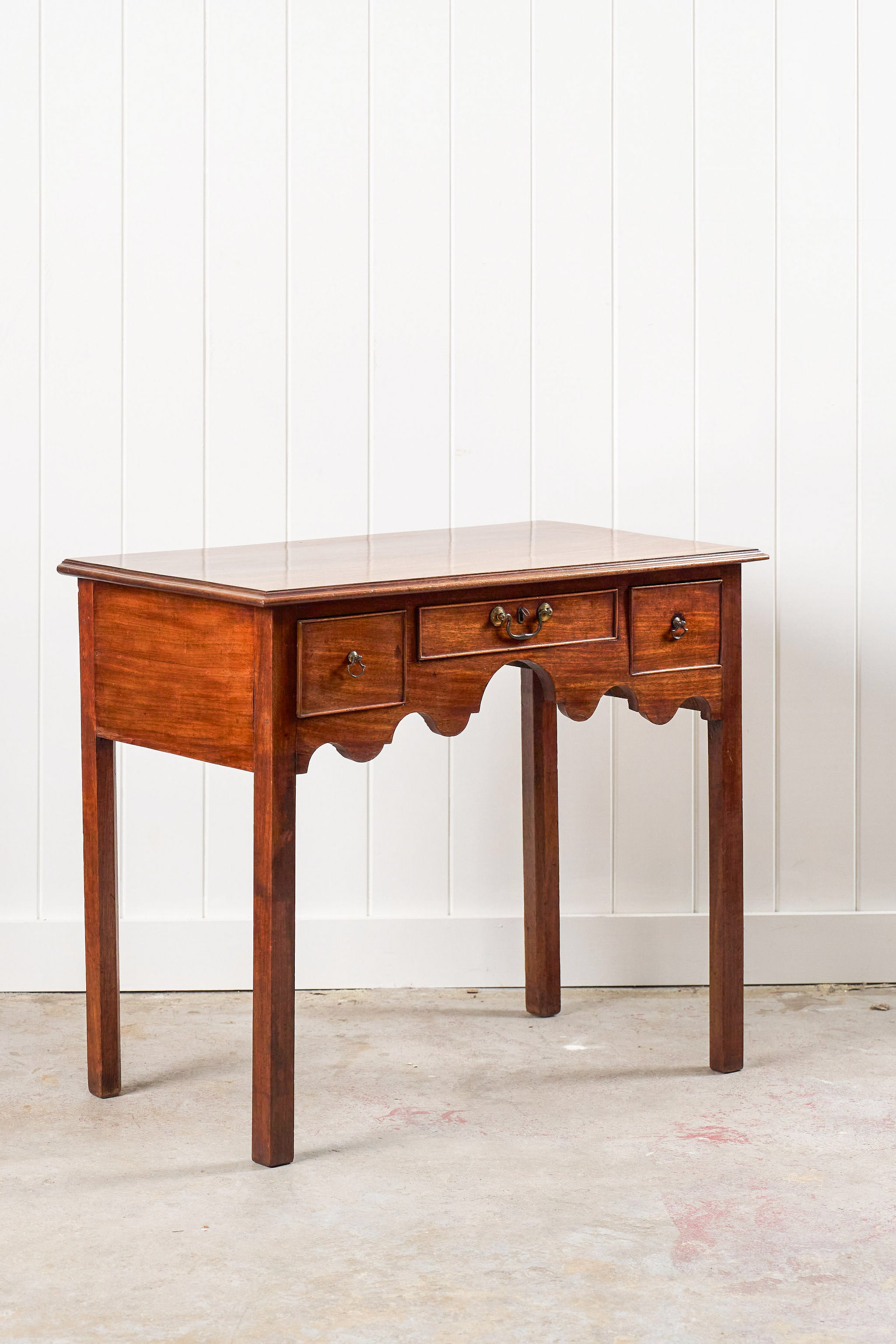 George III Mahogany 3-Drawer Lowboy