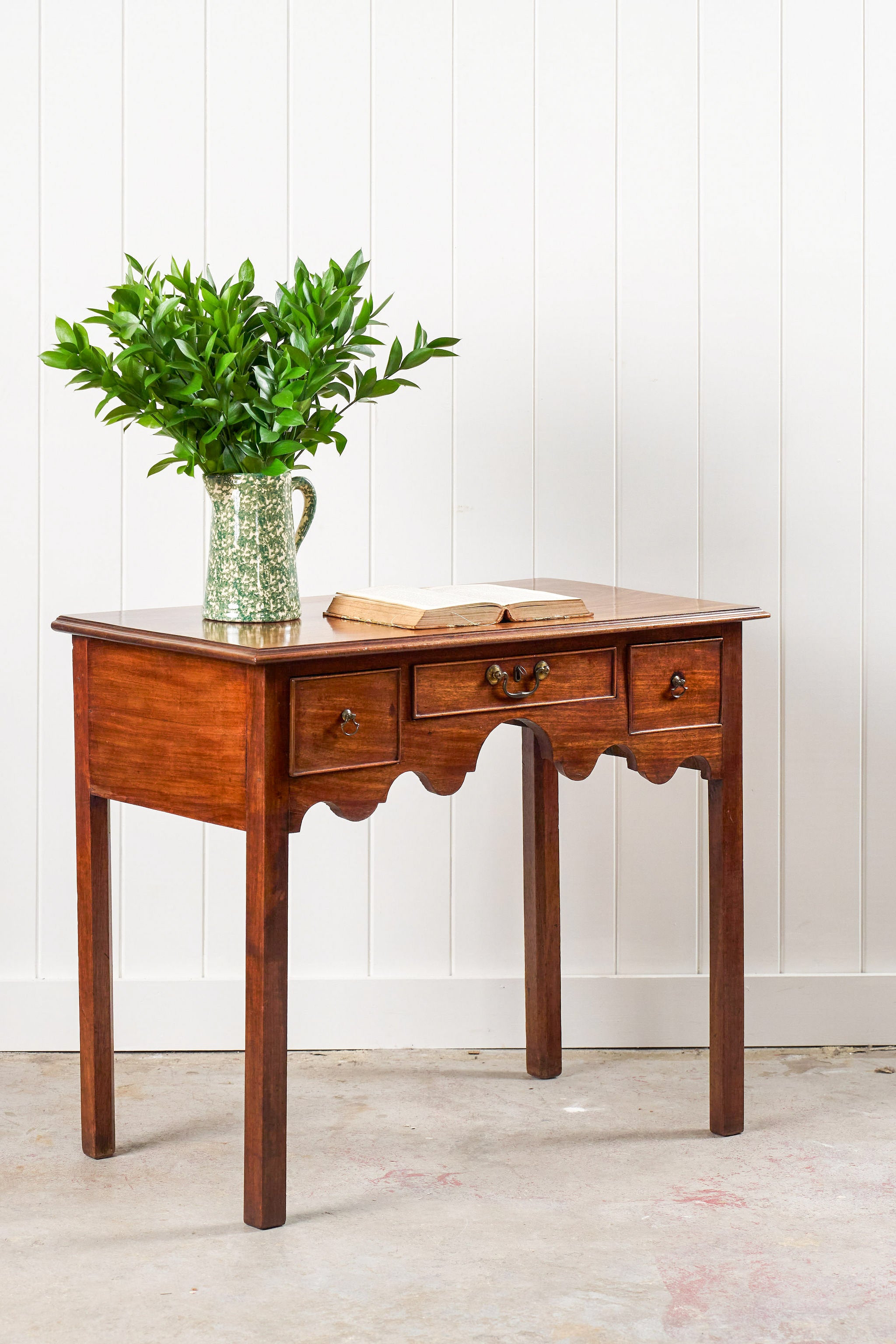 George III Mahogany 3-Drawer Lowboy