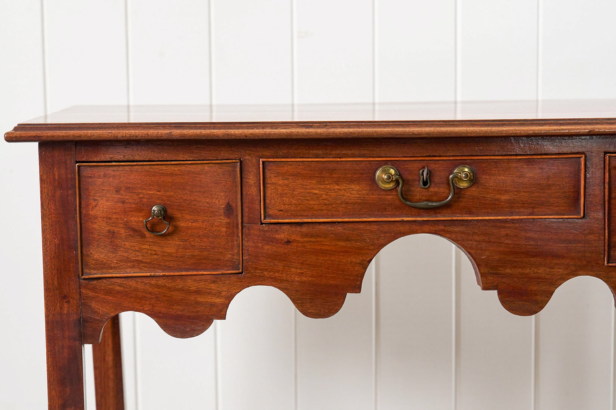 George III Mahogany 3-Drawer Lowboy
