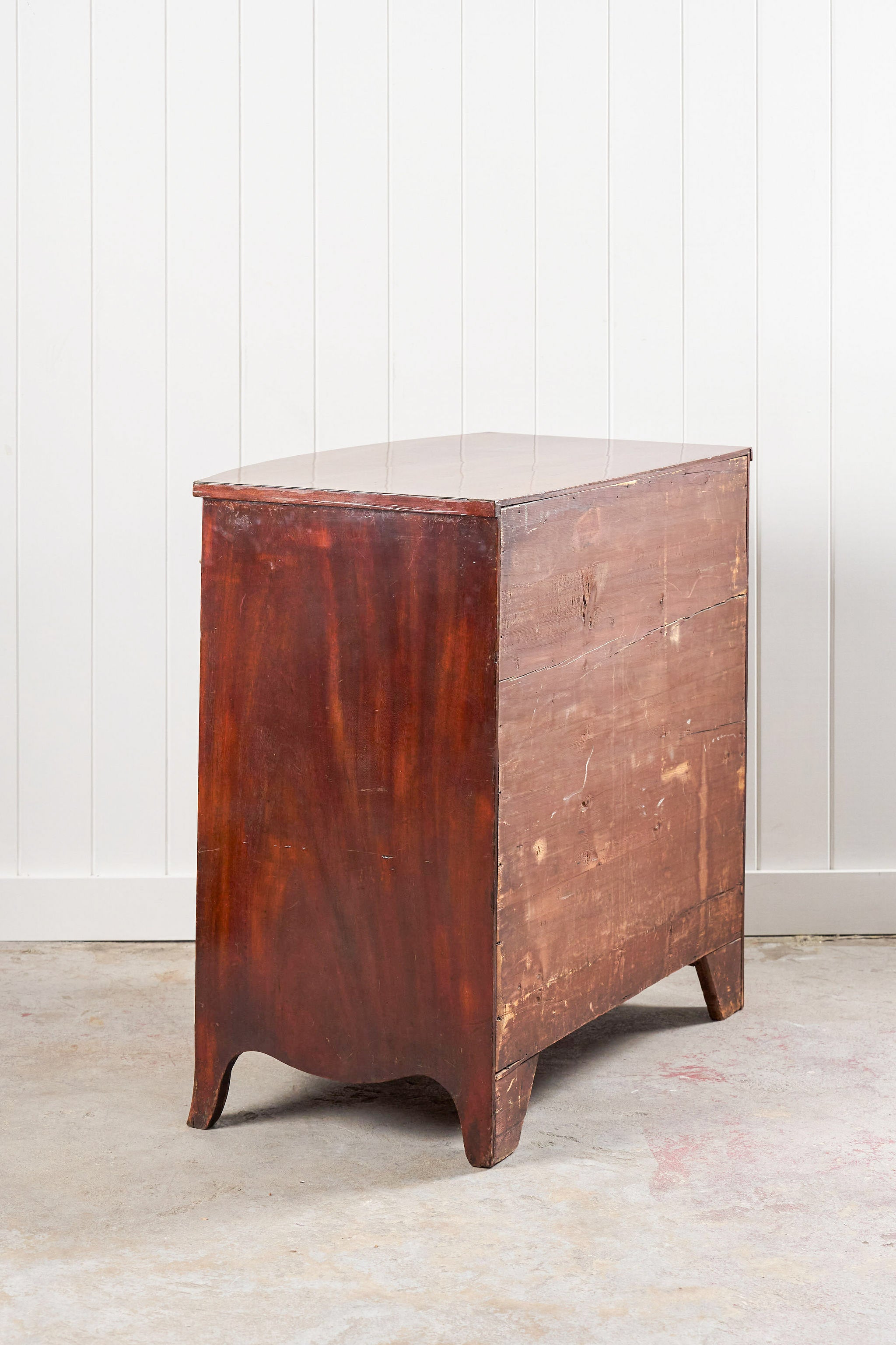 19th Century Georgian Mahogany Bowfront with Lionhead Pulls