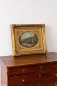 Load image into Gallery viewer, Antique 19th Century English Original Pastoral Landscape Oil on Tin
